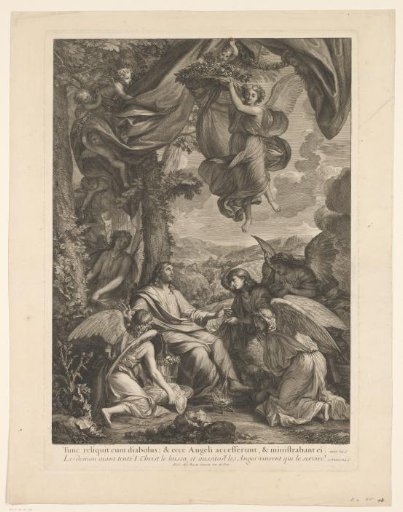 Christ tended by the angels after the temptation of the devil