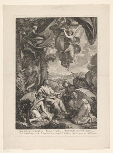 Christ tended by the angels after the temptation of the devil