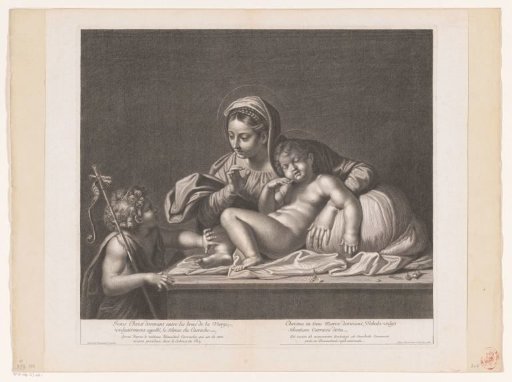 Mary with Sleeping Christ Bids John the Baptist Silence