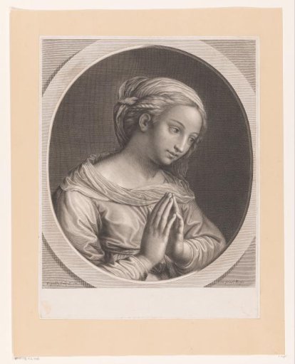 Mary with folded hands