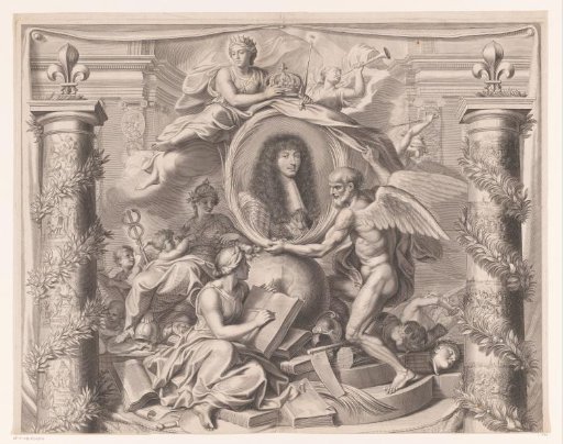 Allegorical portrait of Louis XIV (upper part)