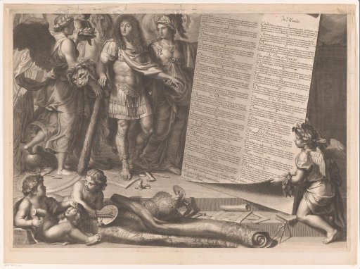 Allegory on Louis XIV (lower part)