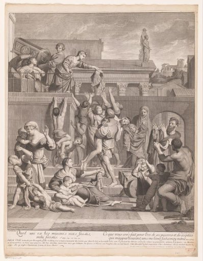 Saint Cecilia gives her goods to the poor