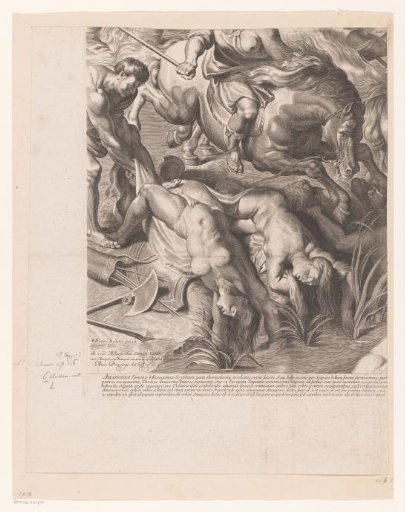 Battle between Amazons and Greeks (lower left part)