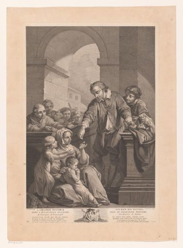 Saint Gregory distributing his money to the poor