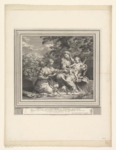 Saint Martina receives a lily from the Christ Child