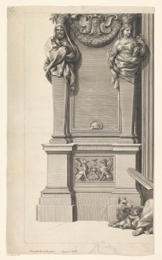 Sacrifice on the Temple Square in a monumental frame (lower left part)