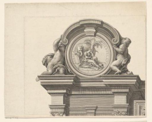 Sacrifice on the Temple Square in a monumental frame (upper left part)