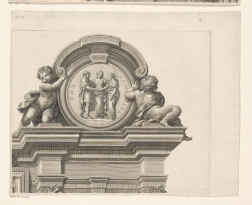Sacrifice on the Temple Square in a monumental frame (upper right part)