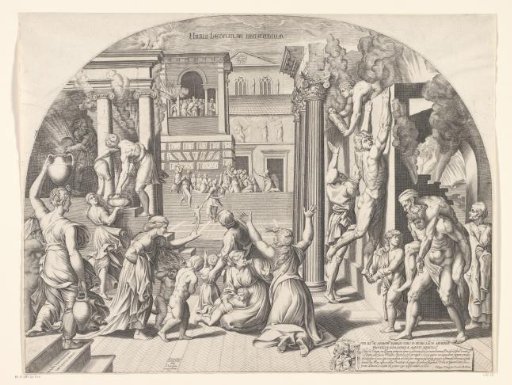 Fire in the Borgo in Rome