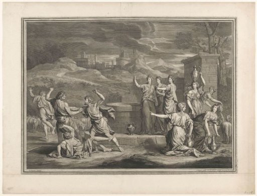 Moses defends the daughters of Jethro