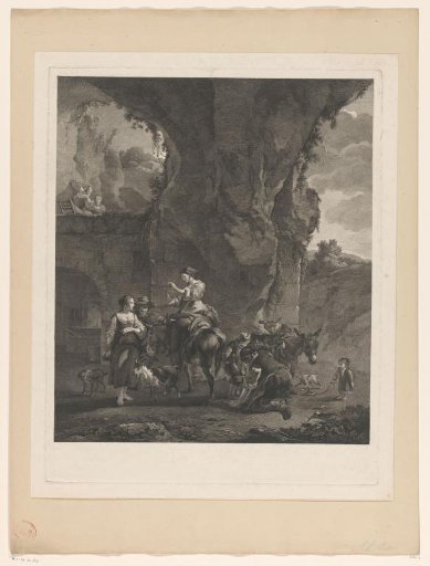 Travellers with Donkeys and a Farrier at a Forge
