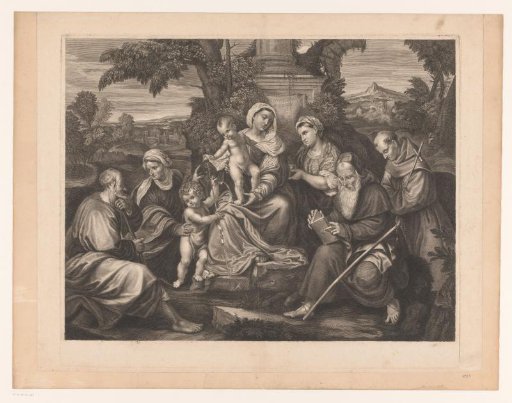 Holy Family with John, Elizabeth and others