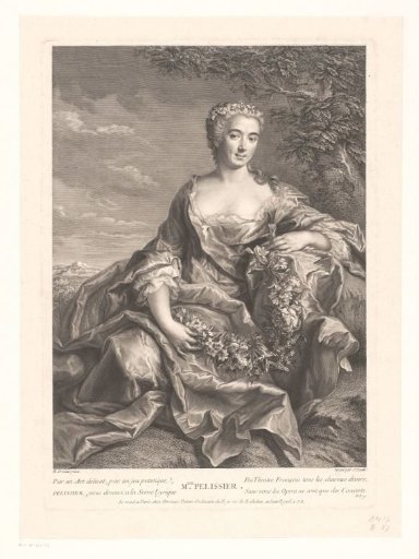 Portrait of Marie Pélissier with a Floral Wreath