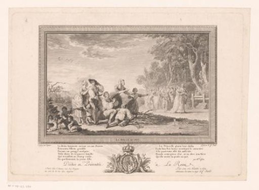 Supplicating arms at the passing of a royal procession