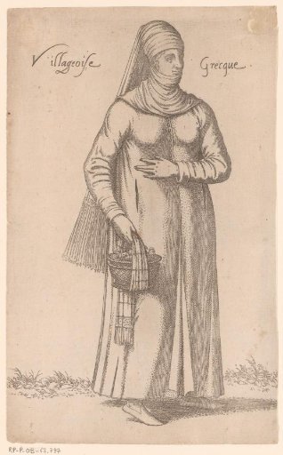 Greek Woman with a Basket of Poultry