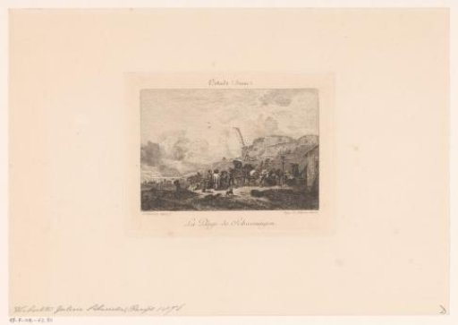 View of the beach at Scheveningen with figures