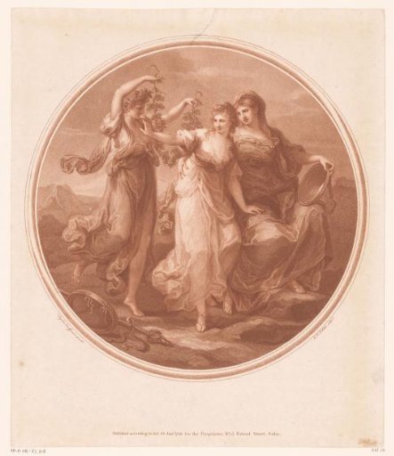 Beauty (Bellezza) advised by Prudence (Prudentia) rejects the temptations of Folly (Pazzia)
