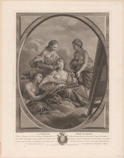 Painting (Pictura) accompanied by the three Graces