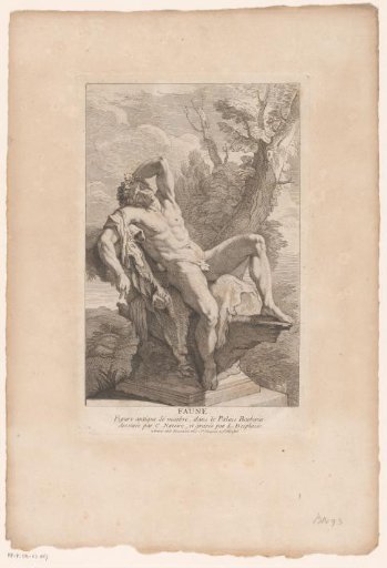 Statue of a sleeping faun
