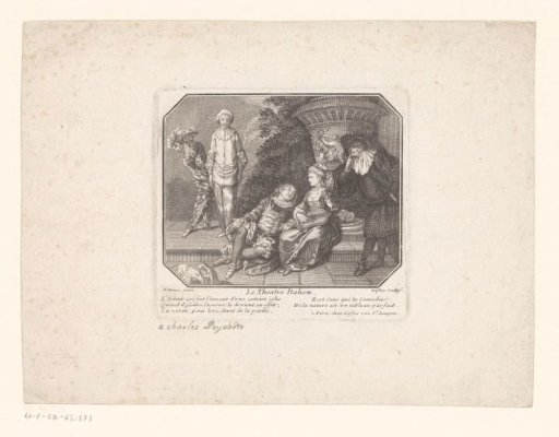 Galant scene with Poirrot and a guitar-playing woman
