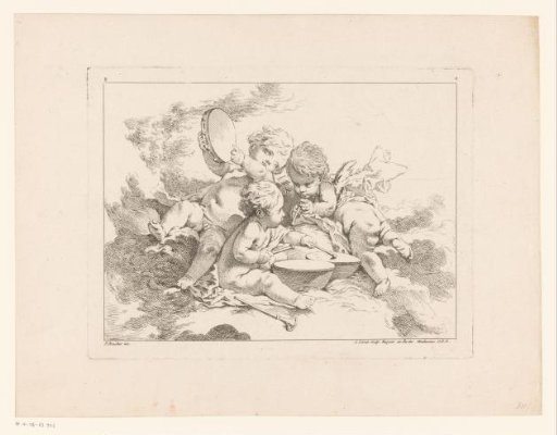 Three musical Cupids