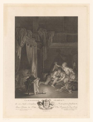 Bedroom Interior with a Young Man Sneaking into Bed