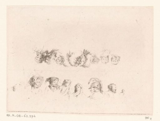 Composition with Fifteen Busts of Men and Women of Various Ages