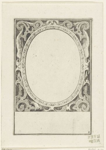 Oval cartouche with scrollwork