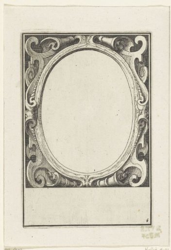 Oval cartouche with scrollwork