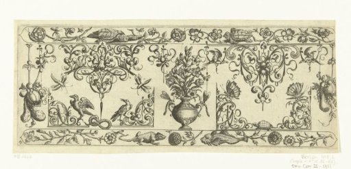 Border decoration with two turtles at the top