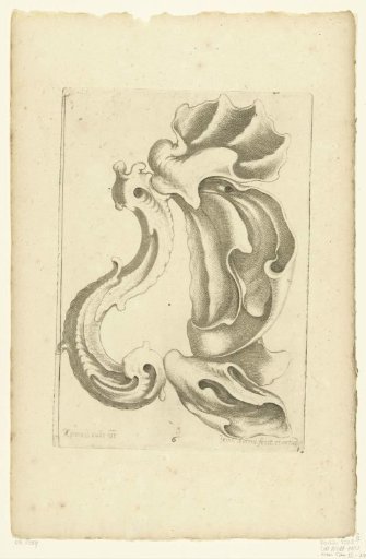 Cartouche with a skull