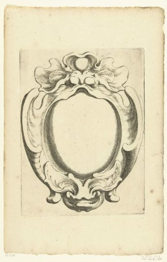 Vertical cartouche with two masks