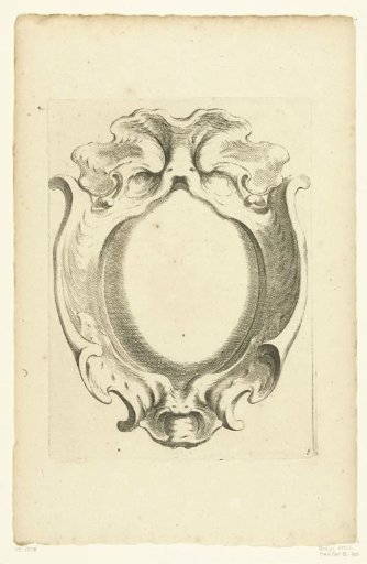 Vertical cartouche with a mask