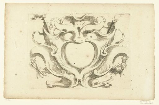 Horizontal cartouche with a mask