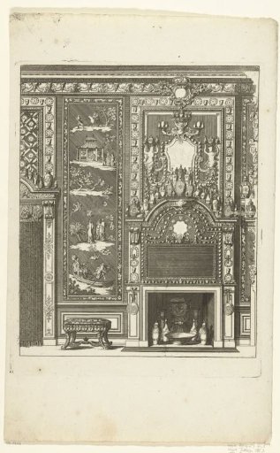 Panel for a wall with lacquerwork