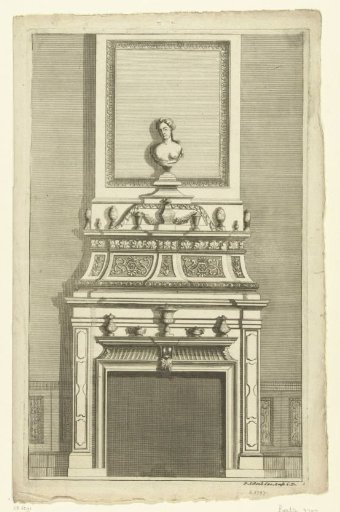 Lower frieze with fourteen vases and teapots