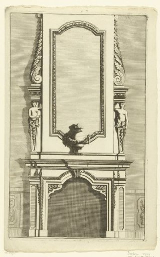 Lower frieze with two herm figures