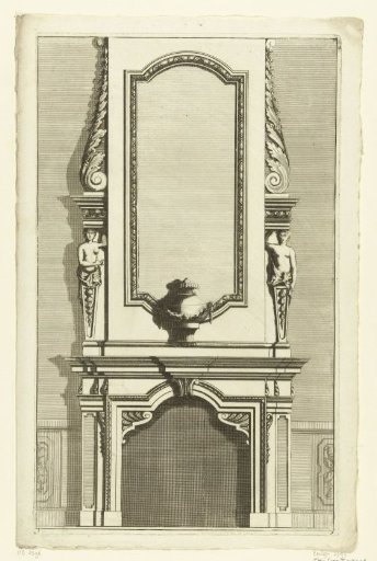 Lower frieze with two herm figures