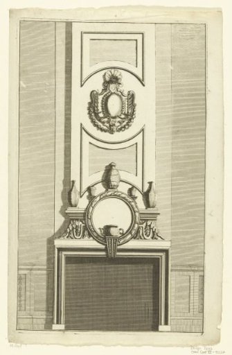Lower frieze with five vases