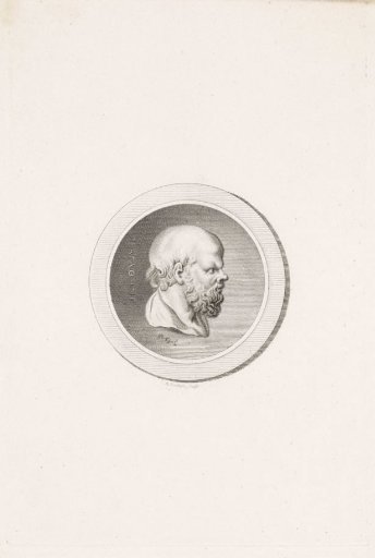 Medallion with the portrait of the philosopher Socrates