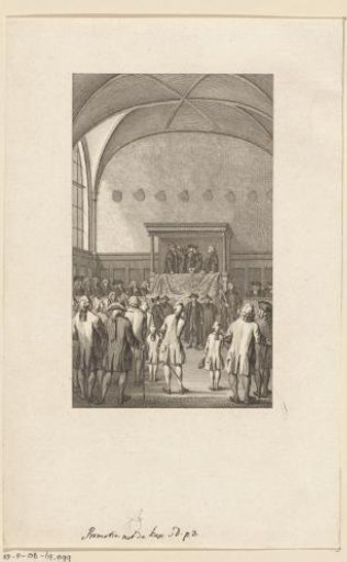 Promotion with the Cap, on the Occasion of the Second Centenary of the Leiden University, 1775