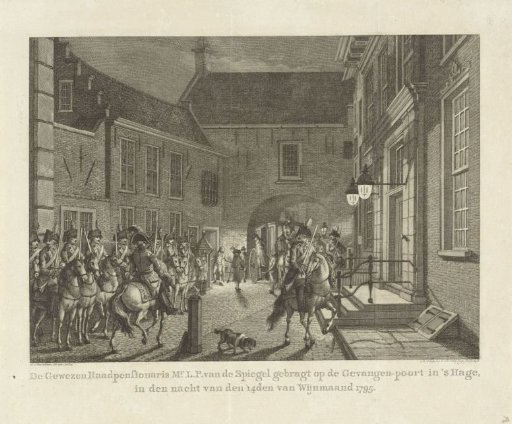 L.P. van de Spiegel brought to the Prison Gate, 1795