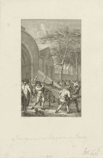 Removal of the doors of the city gate in Franeker, 1788