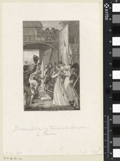 Reinstallation of the doors of the city gate of Franeker, 1795