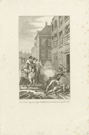 Punishment of two rebellious soldiers in 's-Hertogenbosch, 1787