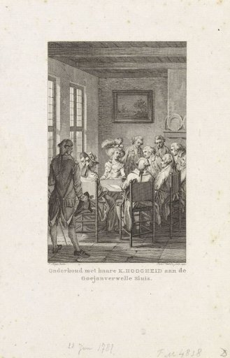 Conversation with the Princess at Goejanverwellesluis, 1787