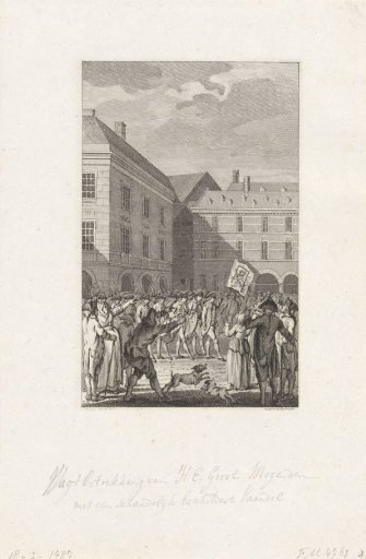 Raising the Guard at the Binnenhof with a Shameful Banner, 1787