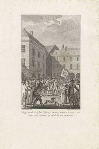 Raising the Guard at the Binnenhof with a Shameful Banner, 1787