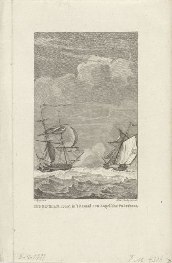 American Privateer Cunningham Captures an English Ship, 1777